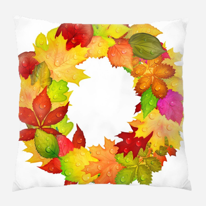  Housse et insert de coussin carré extérieur Autumn Wreath