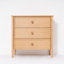 Commode Rose en chêne blanc américain à trois tiroirs