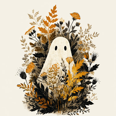 «Autumn Ghost in the Garden», art mural sur toile tendue
