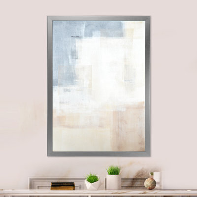 «Gray Meets Beige Abstract Art V», reproduction d'art moderne et contemporaine sur toile