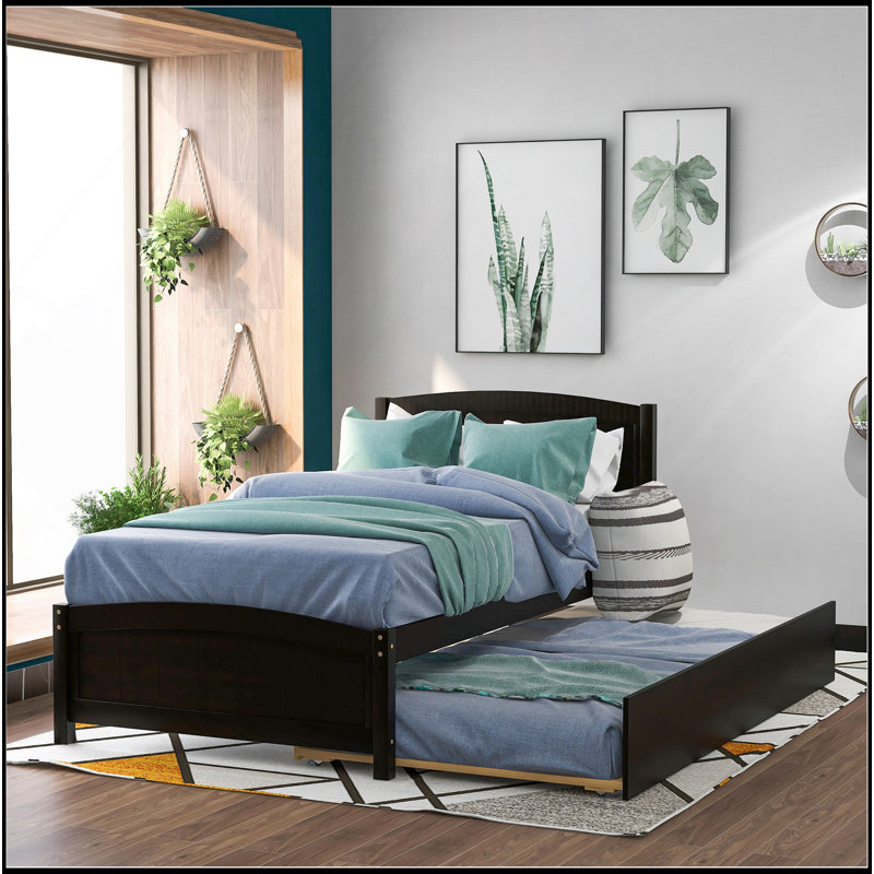 Lit plateforme simple avec lit gigogne