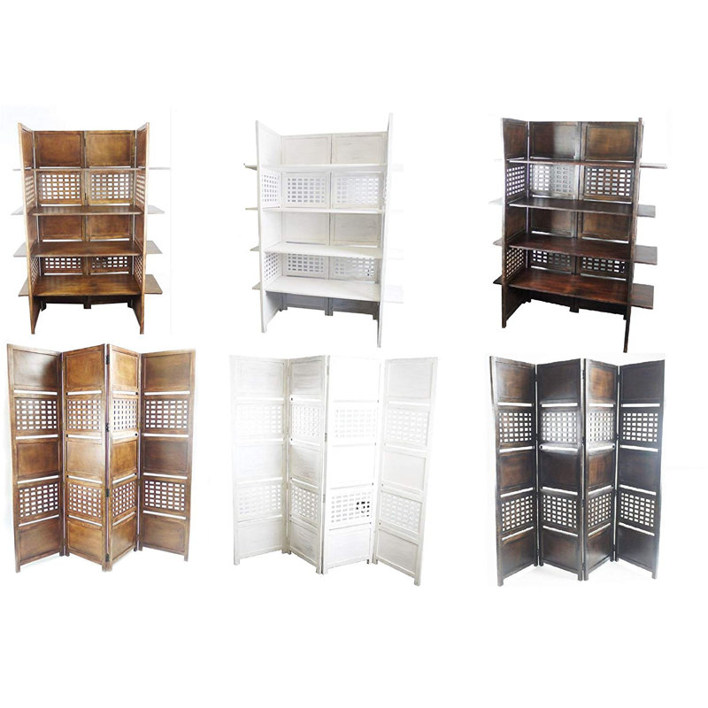Bossett 200Cm W 4 - Panel Room Divider, White