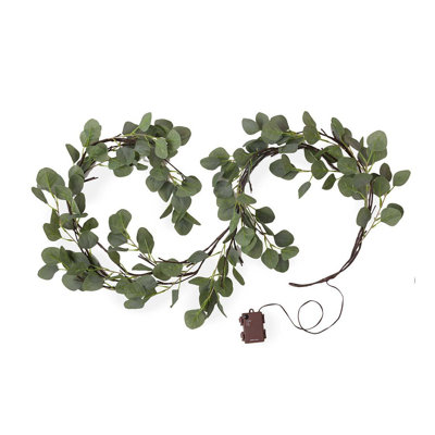 20.5'' in. Lighted Faux Eucalyptus Garland