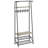 4-in-1 Hall Tree Coat Rack with Shoe Storage Bench – Entryway Organizer, 5 Hooks, Sturdy Metal Frame, Industrial Accent, for Living Room, Bedroom, Grey – Single Row Hook, 60cm Wide