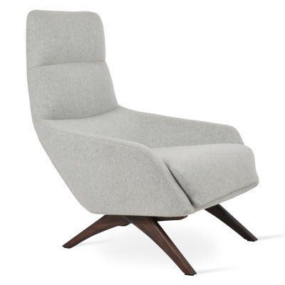 BRC Wood Lounge Armchair in Wool