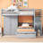 Full Over Twin Bunk Bed With Desk, Drawers And Shelves-423809149