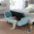 Velvet Upholstered Storage Bench-1374490752