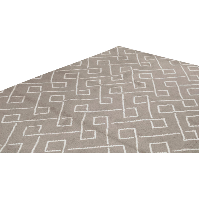 Hand Knotted Viscose Geometric Indoor Rug