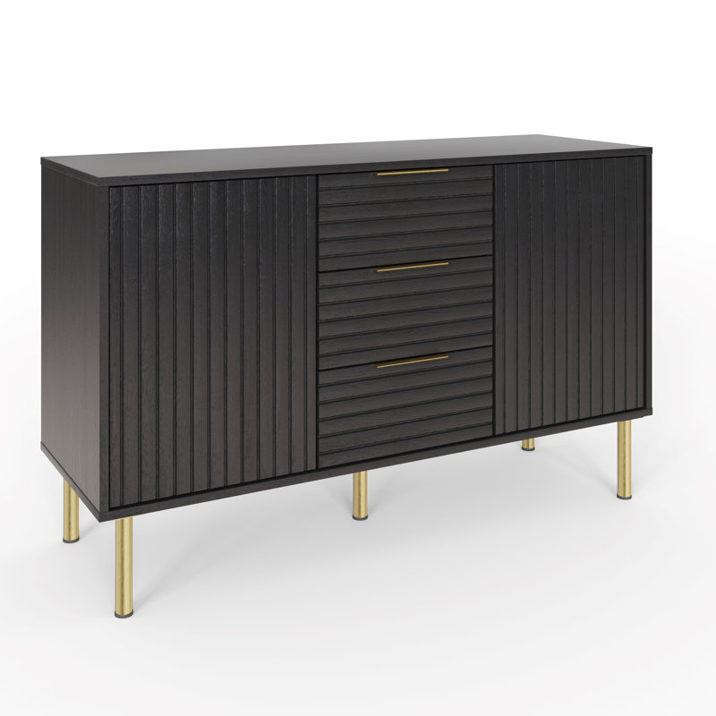 Saraghna 116cm Sideboard, Black/Gold