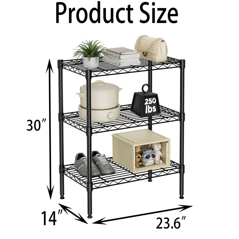 Pertef 23.6 " W Iron Shelving Unit