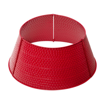 Collier pour arbre de Noël en métal peint en rouge 22 po P (KD)