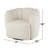 Polyester Arched Swivel Cream Accent Chair