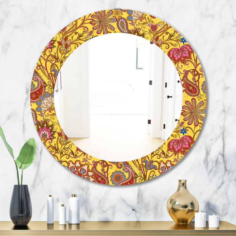Miroir mural Paisley 5 Bohemian and Eclectic, H 23,6 po x l 23,6 po