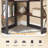 Lambrecht Corner Desk with Storage Shelves, Triangle Computer Desk with Keyboard Tray & Bookshelves for Small Space, 90 Degrees Space Saving Writing Desk Laptop PC Table for Home Office, Living Room, Bedroom-216537005
