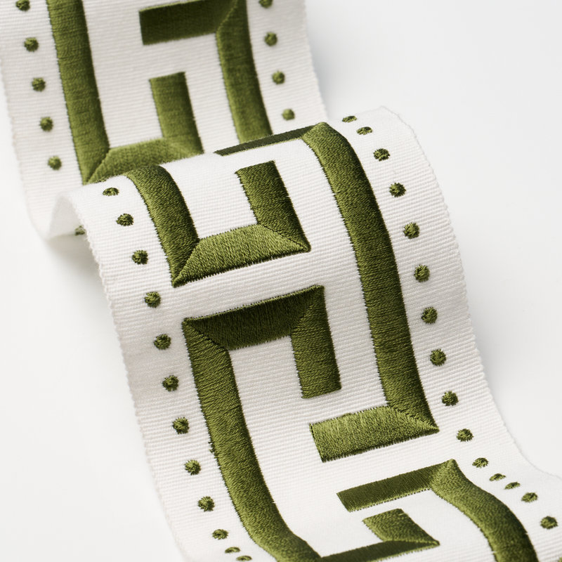 Schumacher X Paloma Contreras Margo Fret Trim, Green