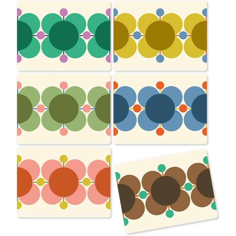 Cork Floral Rectangle Placemat
