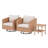 Outdoor 3 Piece Seating Group With Cushions