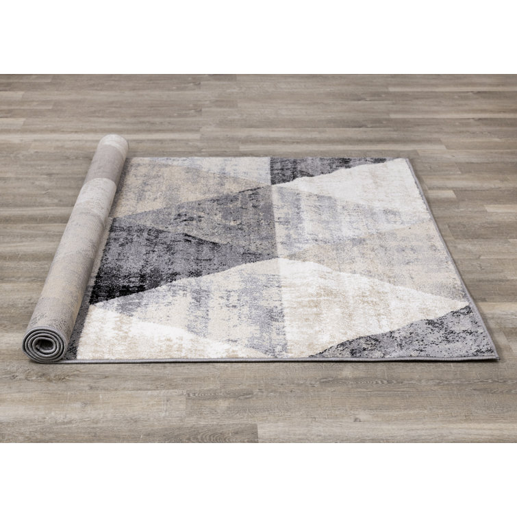 Asimina Neutral Geometric Cream/Brown/Black Indoor Area Rug