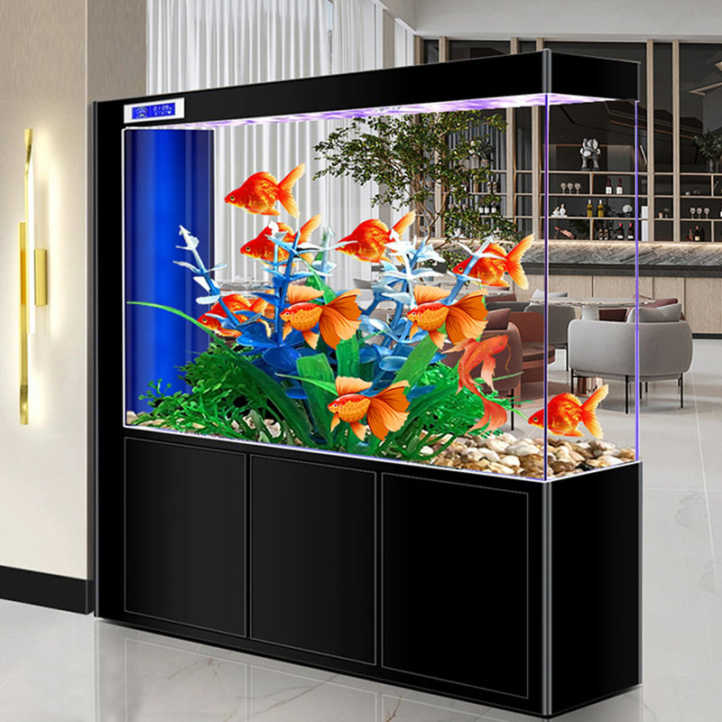 Très grand réservoir d'aquariums rectangulaires en verre transparent, Noir