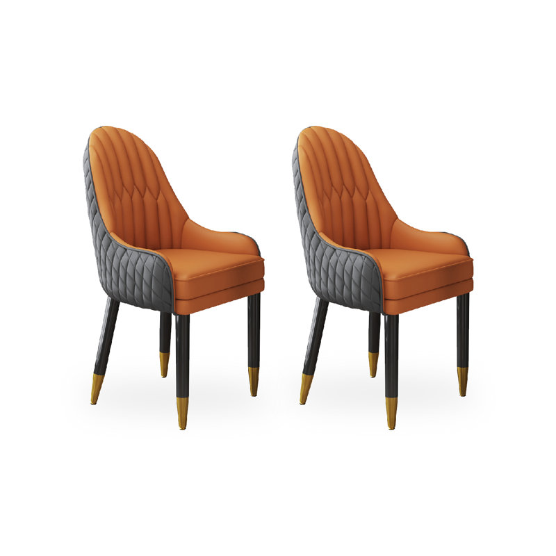 Modern And Simple Solid Wood Beech Silicone Leather Backrest Dining Chair