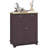 Coffee Finish Sideboard With Solid Wood Countertop
