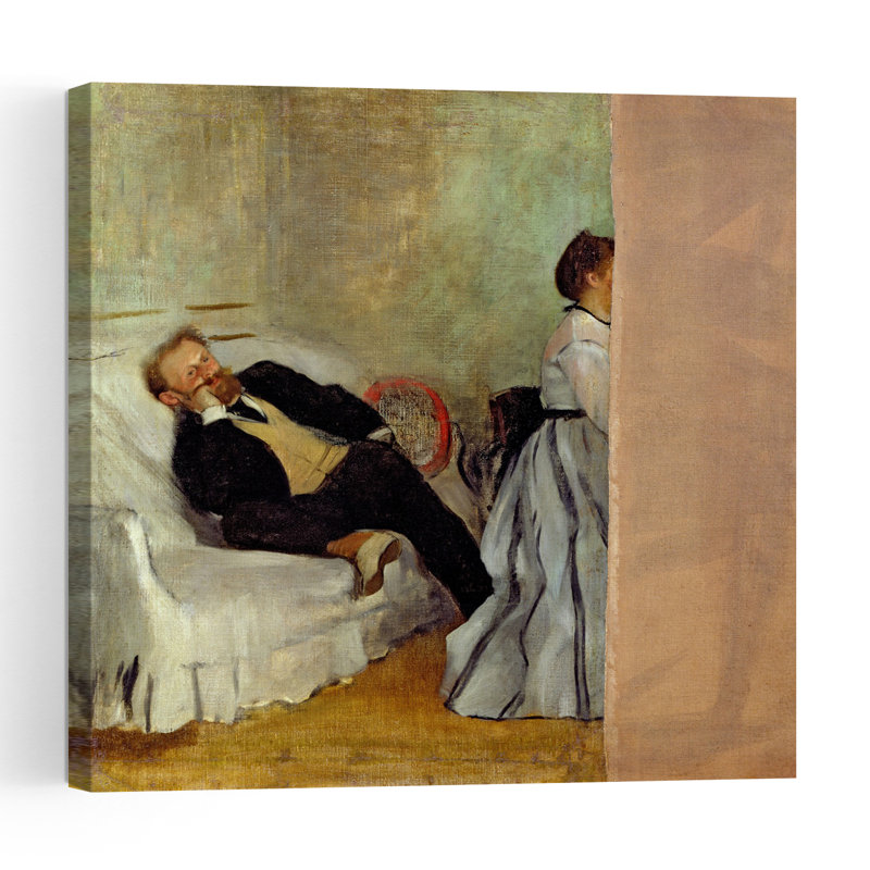 " Monsieur And Madame Edouard Manet, 1868-69 Abstract Contemporary Wall Art Print " by Edgar Degas, H 24 po x l 24 po