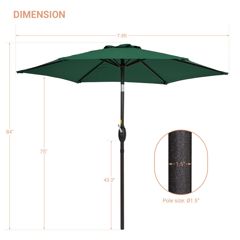 Parasol 90 po Doreon, Vert foncé