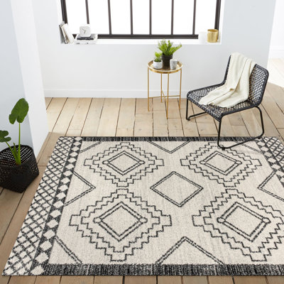 Amir Moroccan Beni Souk Cream/Black Rug