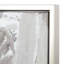 Toile blanche, paysage de forêt encadrée, cadre mural argenté-1740490546