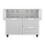 70.63" Single Door and Double Drawer, Soft Close Grill Cart
