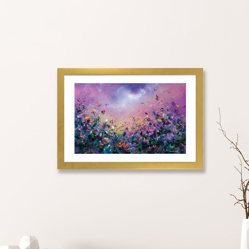 « arc-en-ciel » par jaanika talts-impression sur image, H 24 po x l 32 po x P 1 po, Papier encadré doré