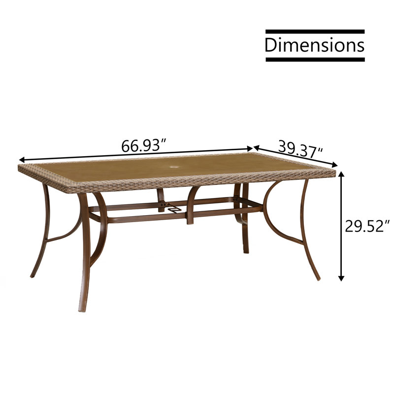 Table d'extérieur L 66,93 x l 39,37