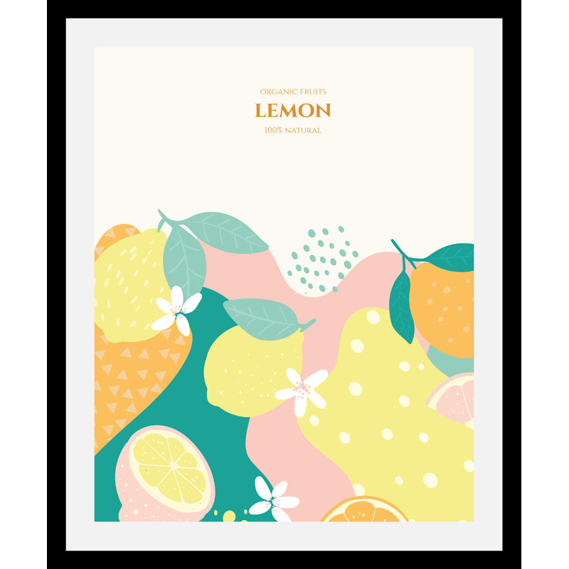 Lemon - Single Picture Frame Print, 70cm H x 50cm W