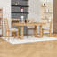 Ensemble de table de salle à manger 5 pièces en bois avec rallonge et 4 chaises-2081282131