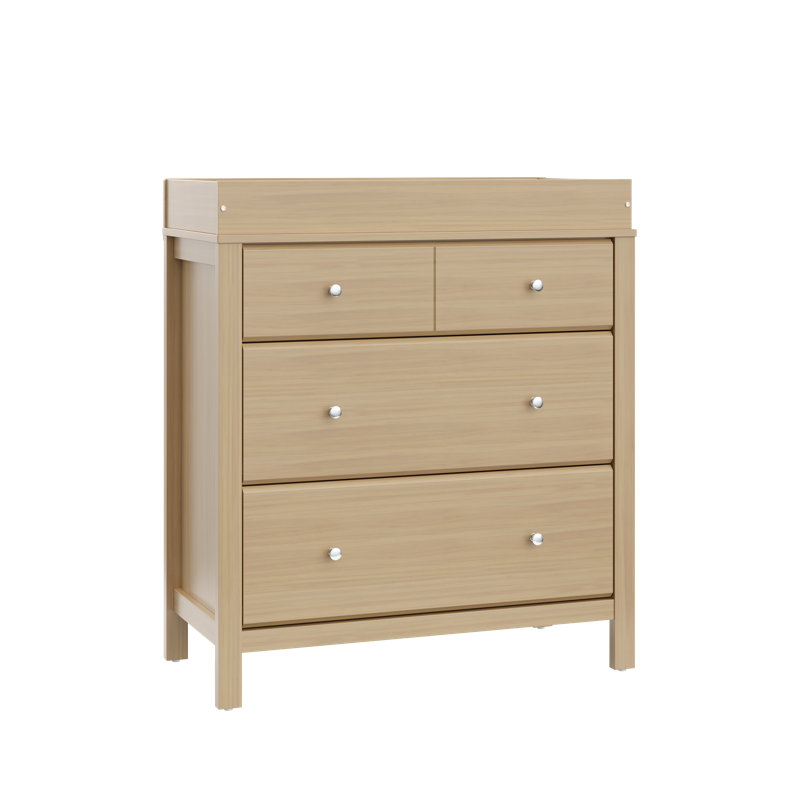 Driftwood Brown 3-Drawer Dresser with Removable Changing Topper