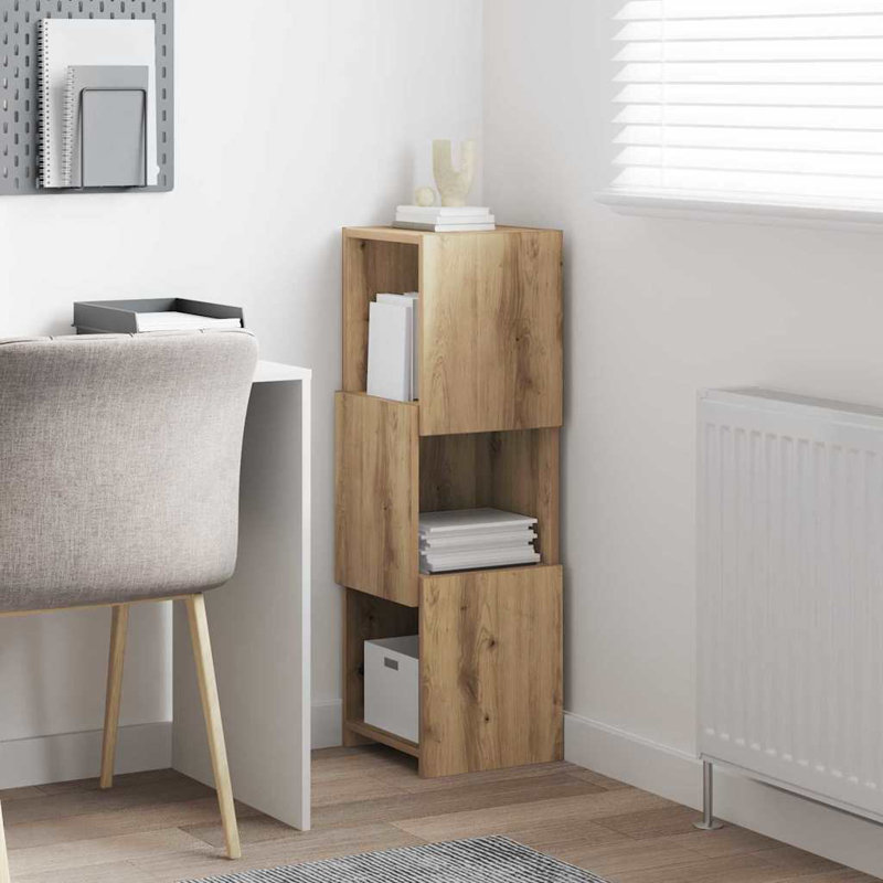 Corner Accent Chest, 95cm H x 30.5cm W x 30cm D, Artisan Oak
