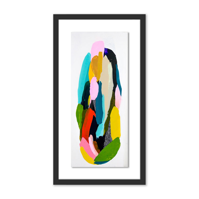 Angela Print by Angie Barker, 40" H x 21" W x 2.5" D, Black