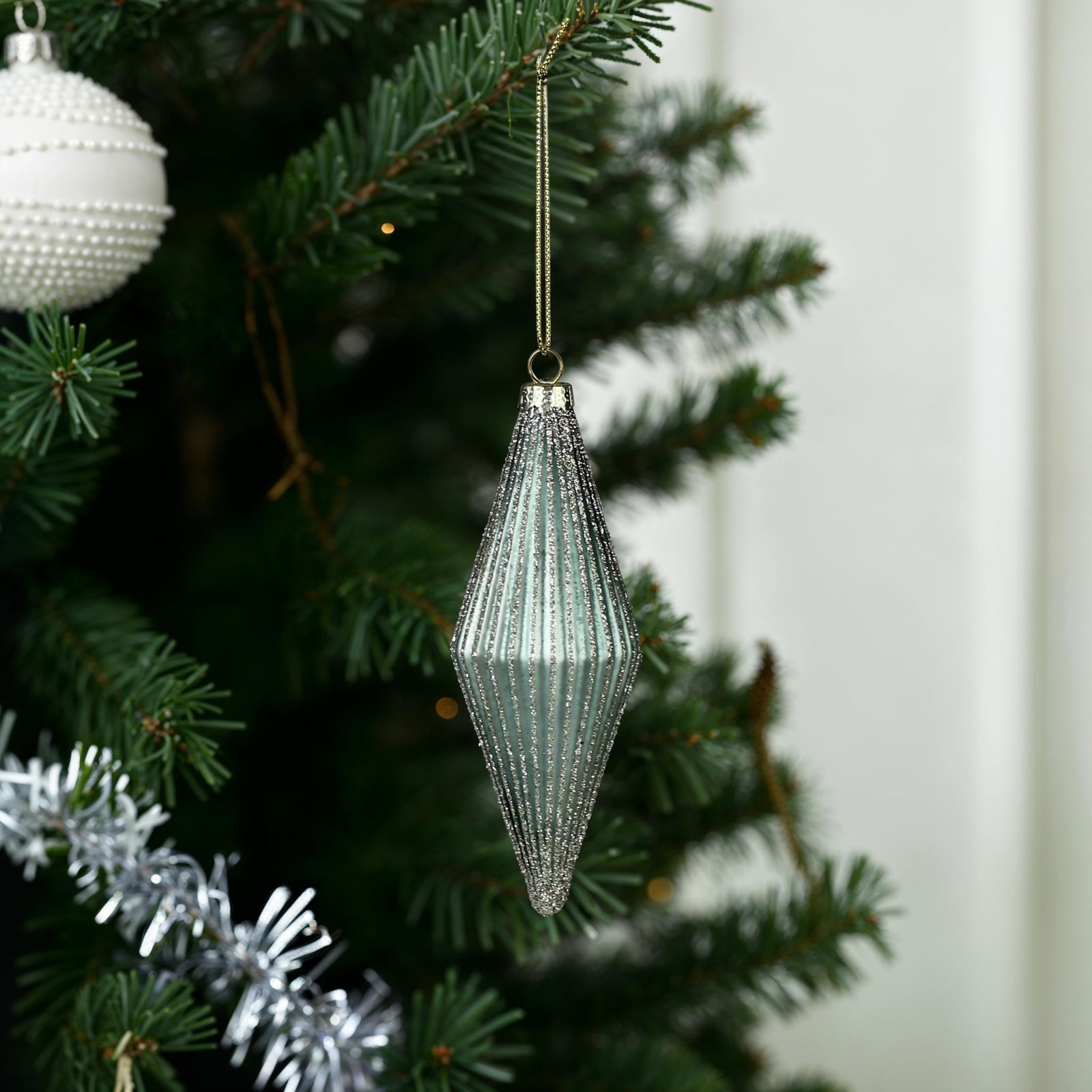 Ribbed Rhombus Ornament Accessory, Set of 6