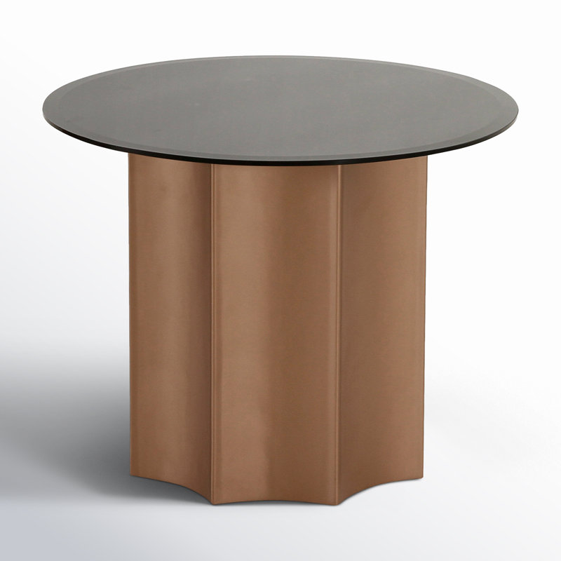 Cleon Mirrored Glass Top End Table