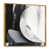 Toile avec cadre flottant or
