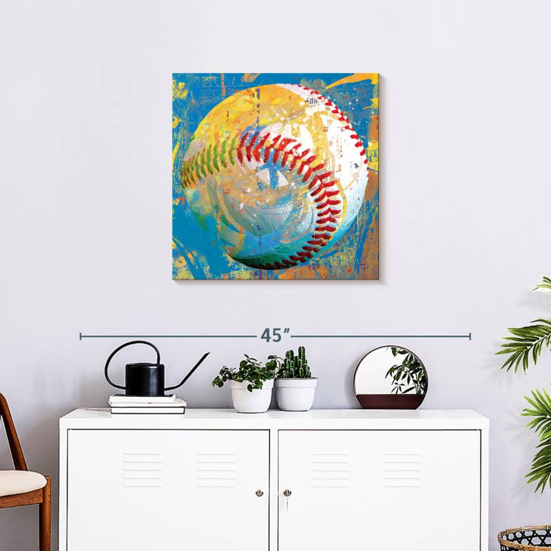 Peinture de baseball Sireci, H 24 po x l 24 po