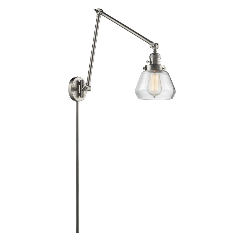 Bras pivotant à 1 lumière à intensité variable Chill, Transparent, Nickel poli, Ampoule non incluse