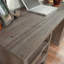 Bureau d'ordinateur, finition brune