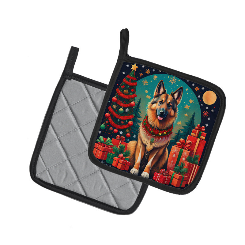 Paire de porte-casseroles belges Tervuren Christmas
