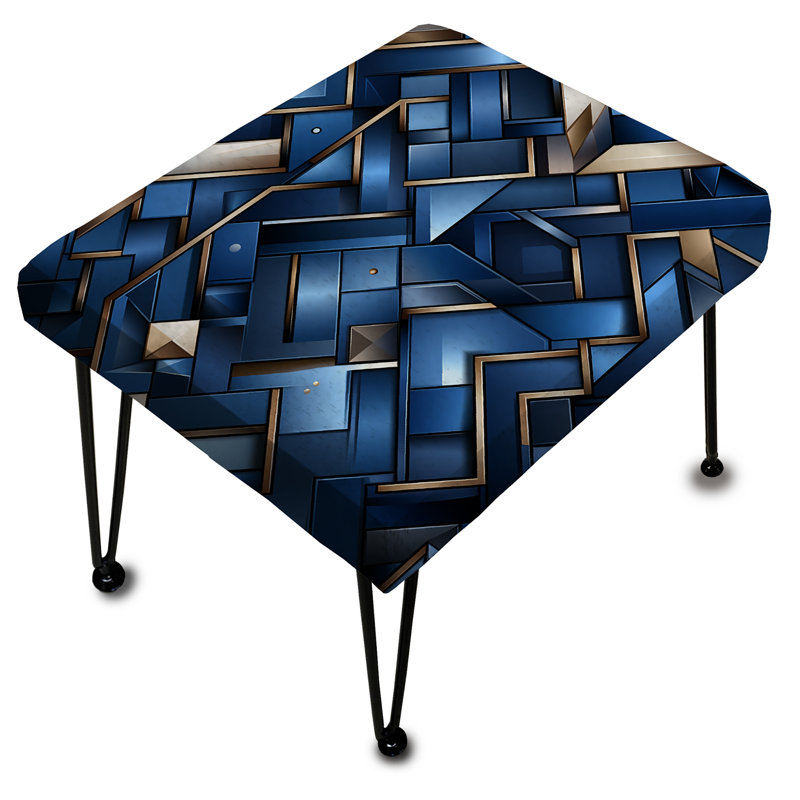 Repose-pieds Industrial Cobalt Tessellations
