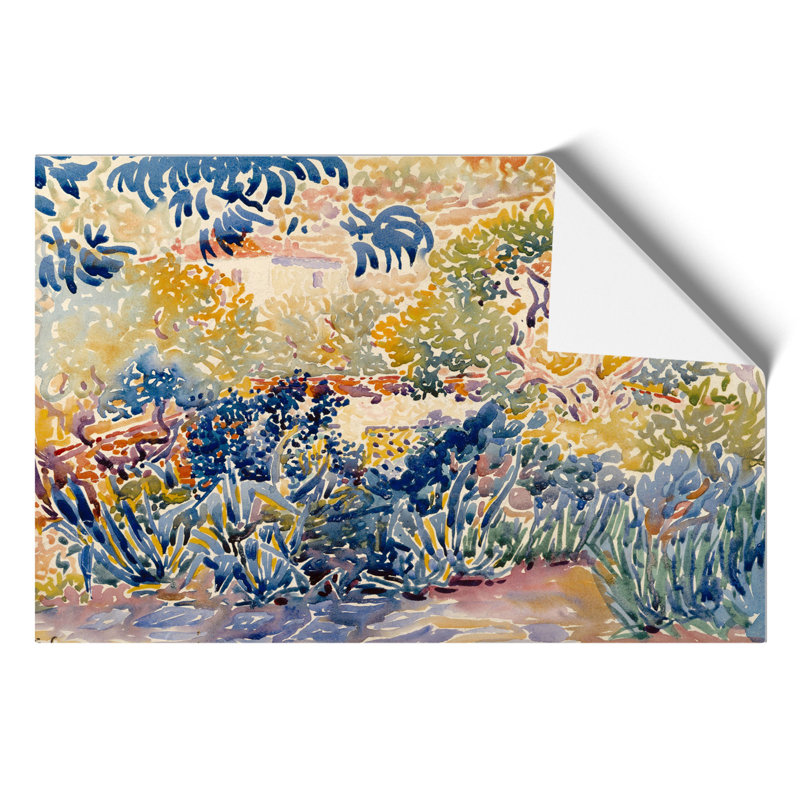 The Artist's Garden by Henri-Edmond Cross - No Frame Painting, 42cm H x 59cm W x 0.1cm D