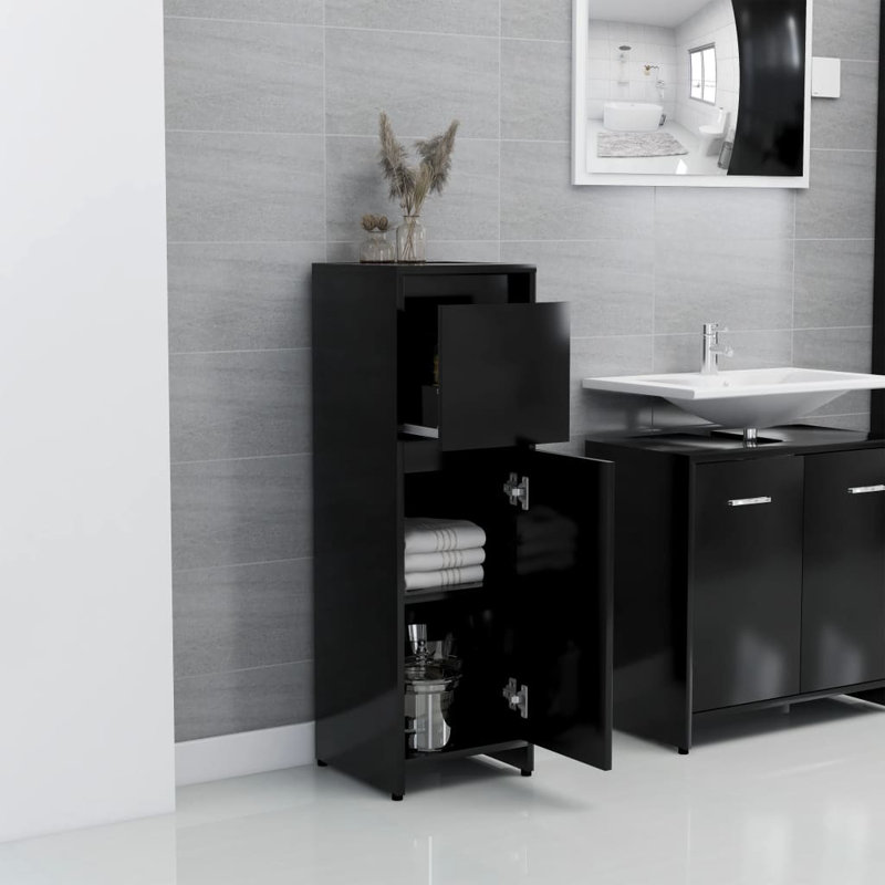 Dorla Linen Cabinet, Black