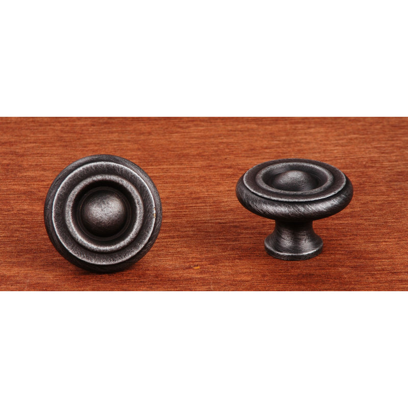 CK Series 1 1/2" Diameter Mushroom Knob, Large, Distressed Nickel