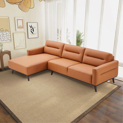Charming L-Shaped Vegan Leather Sectional Couch For Ultimate Comfort