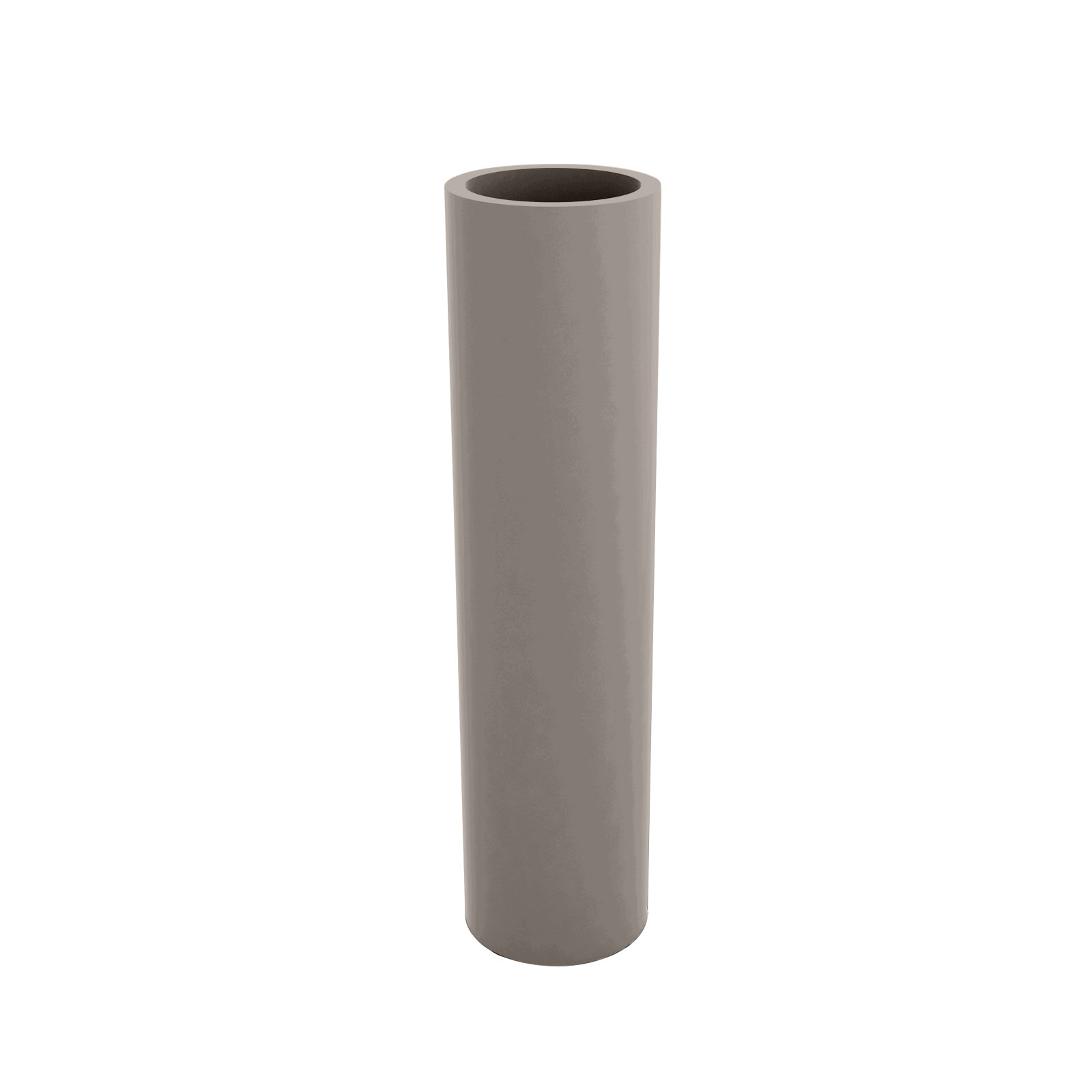 Cilindro - Resin Tower Pot Planter - Basic, Taupe, 31.5" H x 7.75" W x 7.75" D